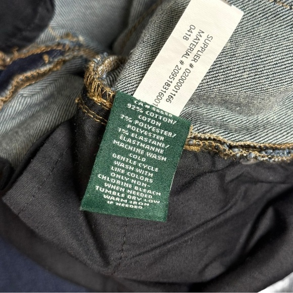 Ralph Lauren Modern Straight Curvy Jeans Size 14 Dark Wash - Picture 4 of 10